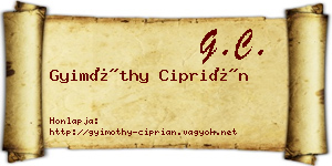Gyimóthy Ciprián névjegykártya